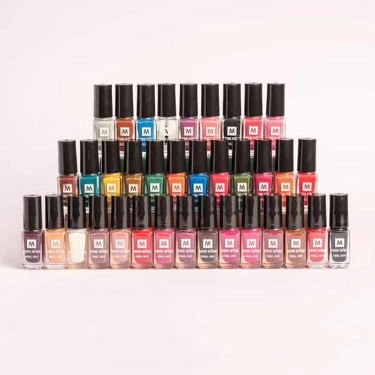 Pack Of 12 Peel Off Nail Paints / Nail Polish – Multicolor - Trendwolf