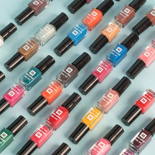Pack Of 12 Peel Off Nail Paints / Nail Polish – Multicolor - Trendwolf