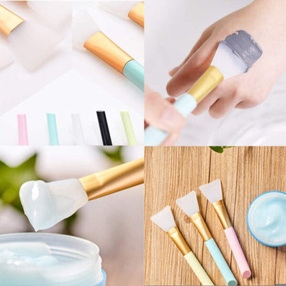 Pack of 5 Soft Silicone Mask Brushes Foundation - Trendwolf